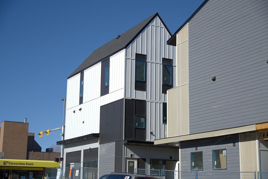 Vertical metal and composite infill, Calgary
