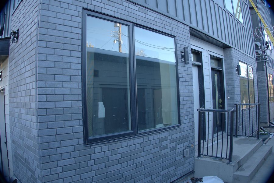 Brick, stone and window detailing, Calgary