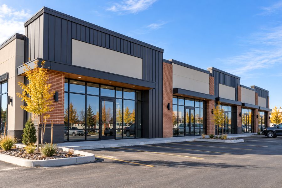 Commercial plaza exterior